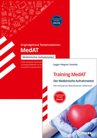 Vorderes Coverbild STARK MedAT Vorteilspaket - Testsimulationen/ Training MedAT - Der medizinische Aufnahmetest