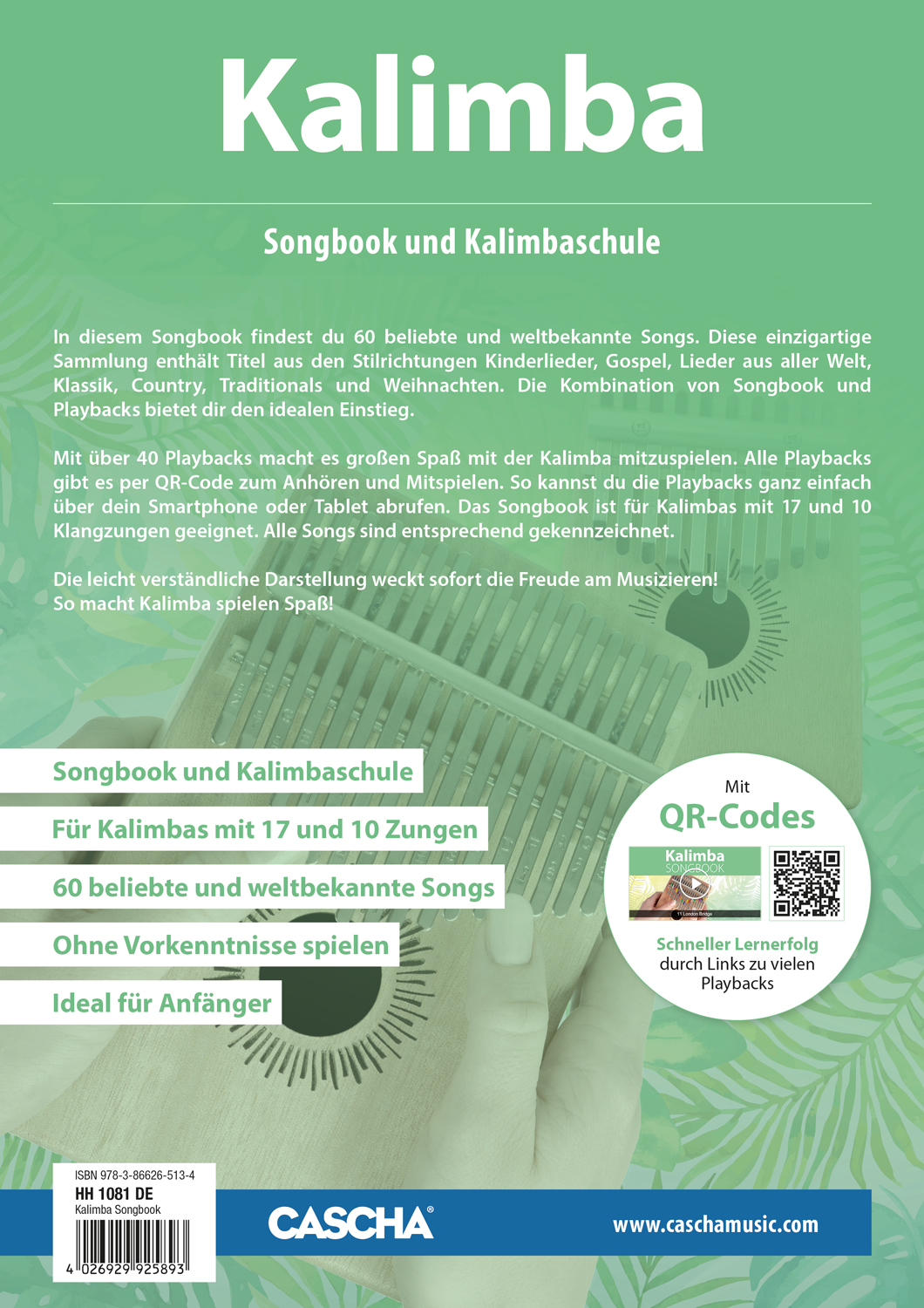 Rückseitencover Kalimba Songbook