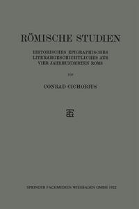 Vorderes Coverbild Römische Studien