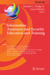 Vorderes Coverbild Information Assurance and Security Education and Training