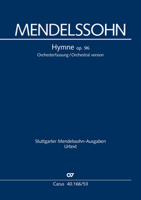 Vorderes Coverbild Hymne (Klavierauszug, auch Orgelauszug)