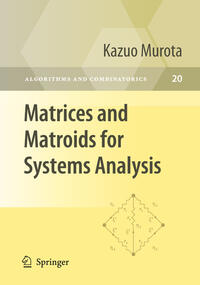 Vorderes Coverbild Matrices and Matroids for Systems Analysis