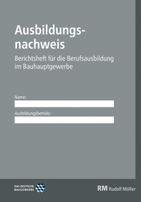 Vorderes Coverbild Zusatzblock Ausbildungsnachweis Bauhauptgewerbe