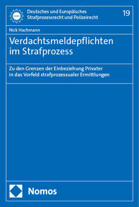 Vorderes Coverbild Verdachtsmeldepflichten im Strafprozess