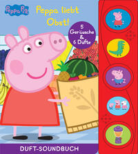 Vorderes Coverbild Peppa Pig - Peppa liebt Obst! - Duft-Soundbuch - Pappbilderbuch mit 5 Geräuschen und 6 Düften - Peppa Wutz