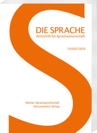 Vorderes Coverbild Die Sprache 55 (2022/23)
