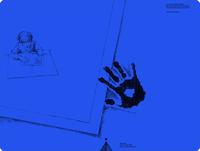 Vorderes Coverbild Schreibtischauflage für Linkshänder - Cobalt-Blau