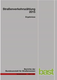 Vorderes Coverbild Straßenverkehrszählungen 2015 - Ergebnisse
