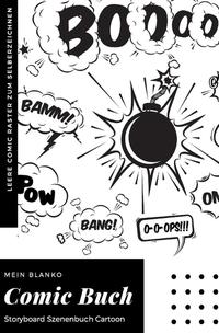 Vorderes Coverbild Mein Blanko Comic Buch Storyboard Szenenbuch Cartoon Leere Comic Raster zum Selberzeichnen