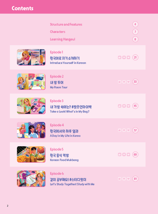 Beispielinhalt (Bild) EASY KOREAN with BTS - for Basic Learners | 2-Book Set