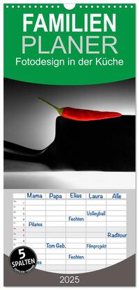 Vorderes Coverbild Familienplaner 2025 - Fotodesign in der Küche mit 5 Spalten (Wandkalender, 21 x 45 cm) CALVENDO