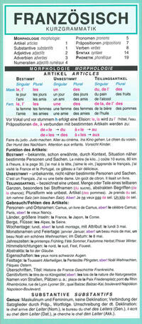 Vorderes Coverbild Leporello: Französisch Kurzgrammatik – Die komplette Grammatik im Überblick