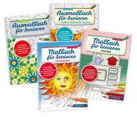 Vorderes Coverbild Ausmalbuch für Senioren Bd. 1-4 im SET