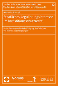 Vorderes Coverbild Staatliches Regulierungsinteresse im Investitionsschutzrecht