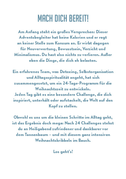 Beispielinhalt (Bild) Adventskalender Zero