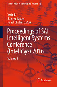 Vorderes Coverbild Proceedings of SAI Intelligent Systems Conference (IntelliSys) 2016
