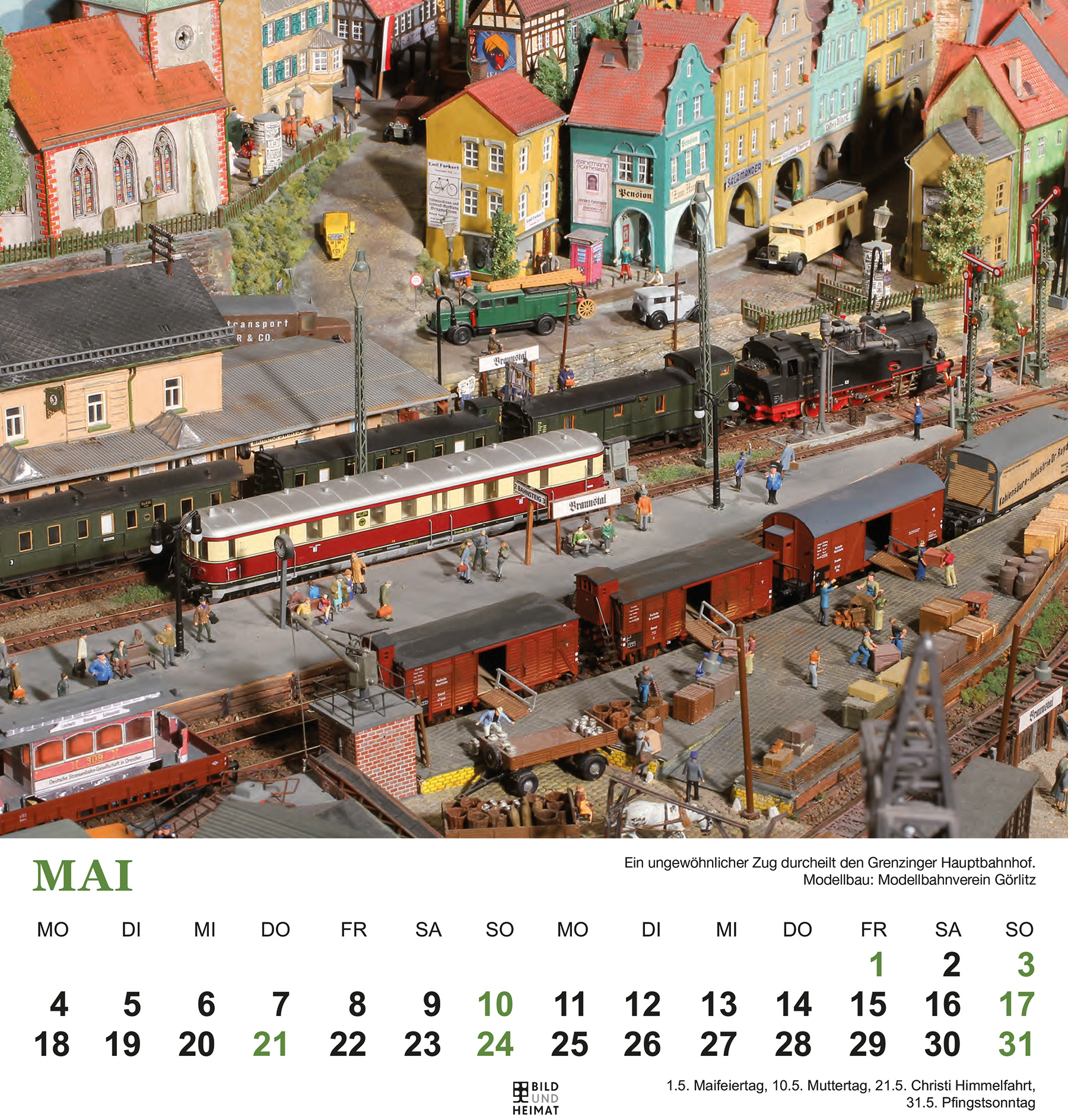 Beispielinhalt (Bild) Modelleisenbahnkalender 2020