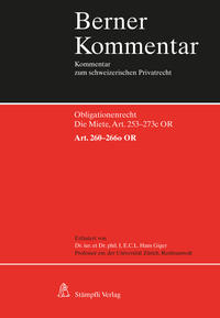 Vorderes Coverbild Die Miete, Art. 260-266o OR