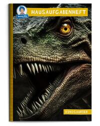 Vorderes Coverbild Benny Blu Hausaufgabenheft Dinosaurier