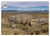 Vorderes Coverbild Emotionale Momente: Nashörner (Tischkalender 2025 DIN A5 quer), CALVENDO Monatskalender