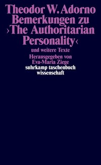 Vorderes Coverbild Bemerkungen zu ›The Authoritarian Personality‹