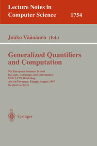 Vorderes Coverbild Generalized Quantifiers and Computation
