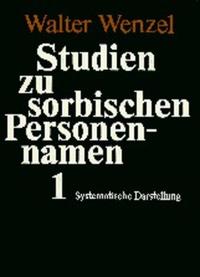 Vorderes Coverbild Studien zu sorbischen Personennamen