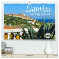 Vorderes Coverbild Ligurien - Berge und Meer (hochwertiger Premium Wandkalender 2025 DIN A2 quer), Kunstdruck in Hochglanz