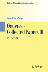 Vorderes Coverbild Oeuvres - Collected Papers III