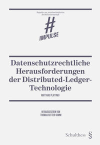 Vorderes Coverbild Datenschutzrechtliche Herausforderungen der Distributed-Ledger-Technologie