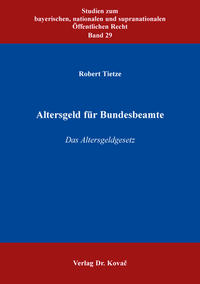 Vorderes Coverbild Altersgeld für Bundesbeamte