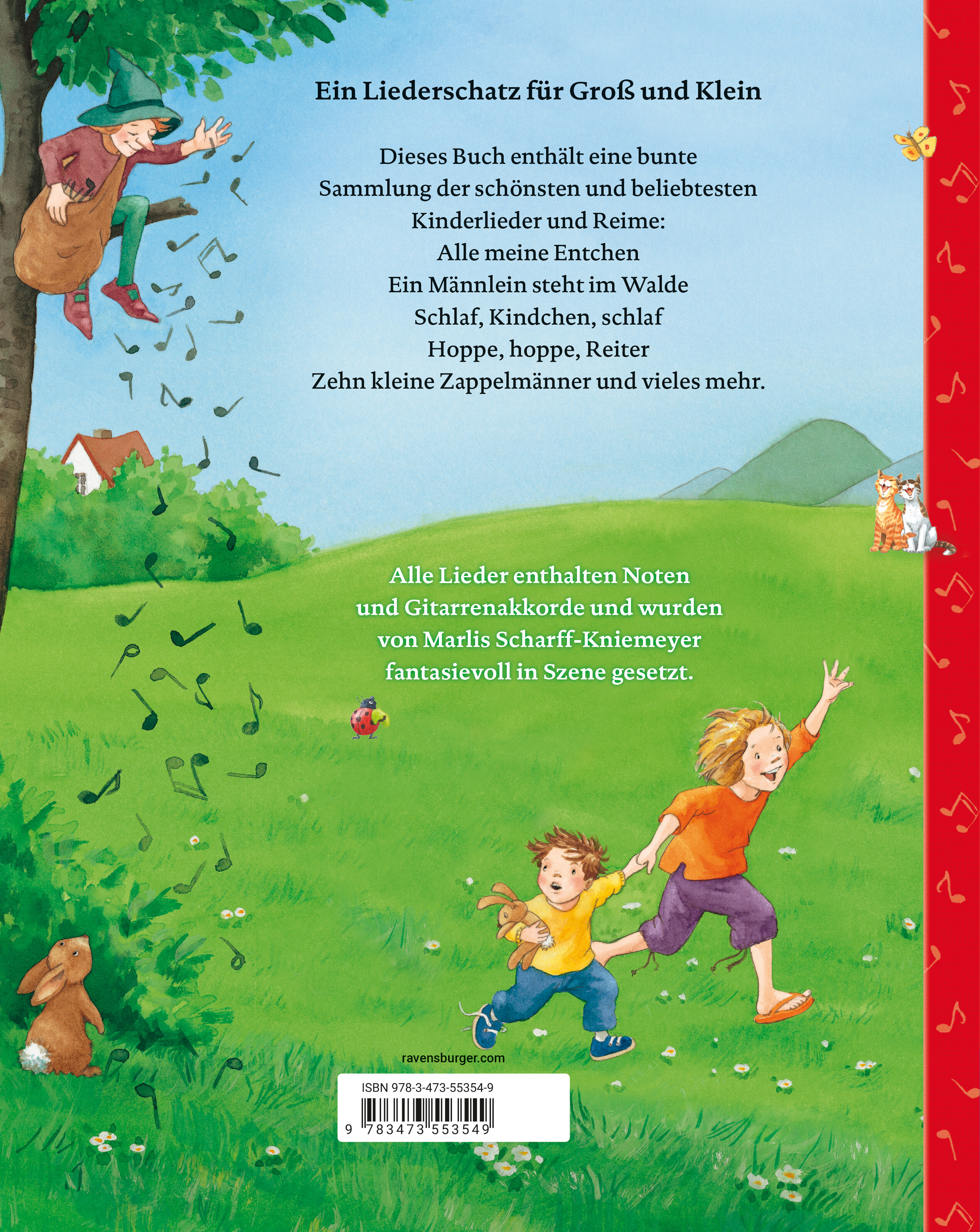 Rückseitencover Lieder, Reime, Fingerspiele