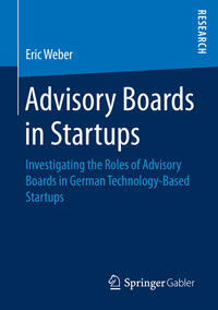 Vorderes Coverbild Advisory Boards in Startups