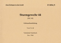 Vorderes Coverbild Sturmgewehr 44 (StG 44) Gebrauchsanleitung