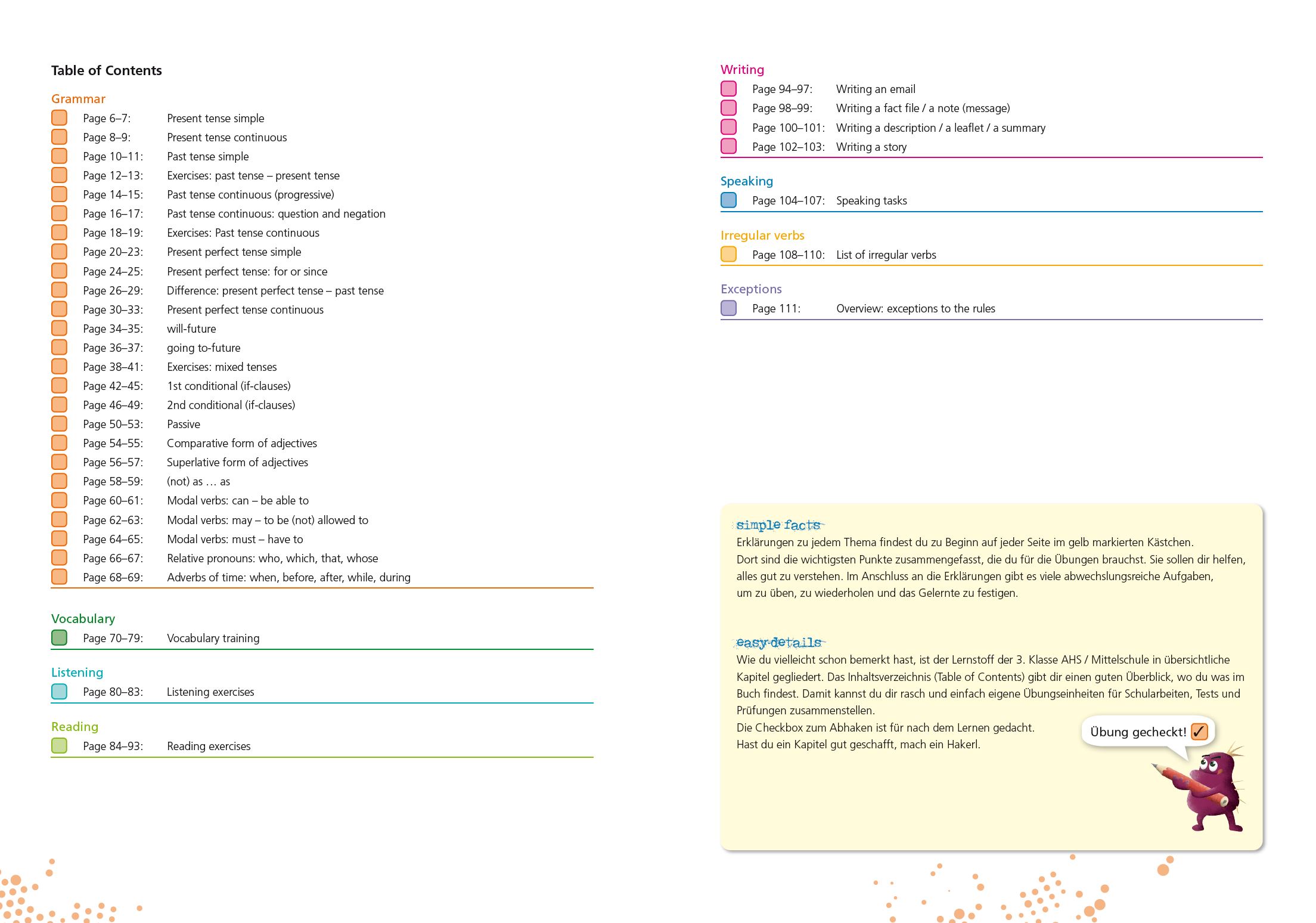 Beispielinhalt (Bild) simple und easy Englisch 3