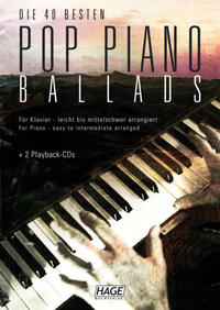 Vorderes Coverbild Pop Piano Ballads 1 mit 2 Playback-CDs
