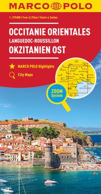 Vorderes Coverbild MARCO POLO Regionalkarte Languedoc-Roussillon, Auvergne 1:300.000