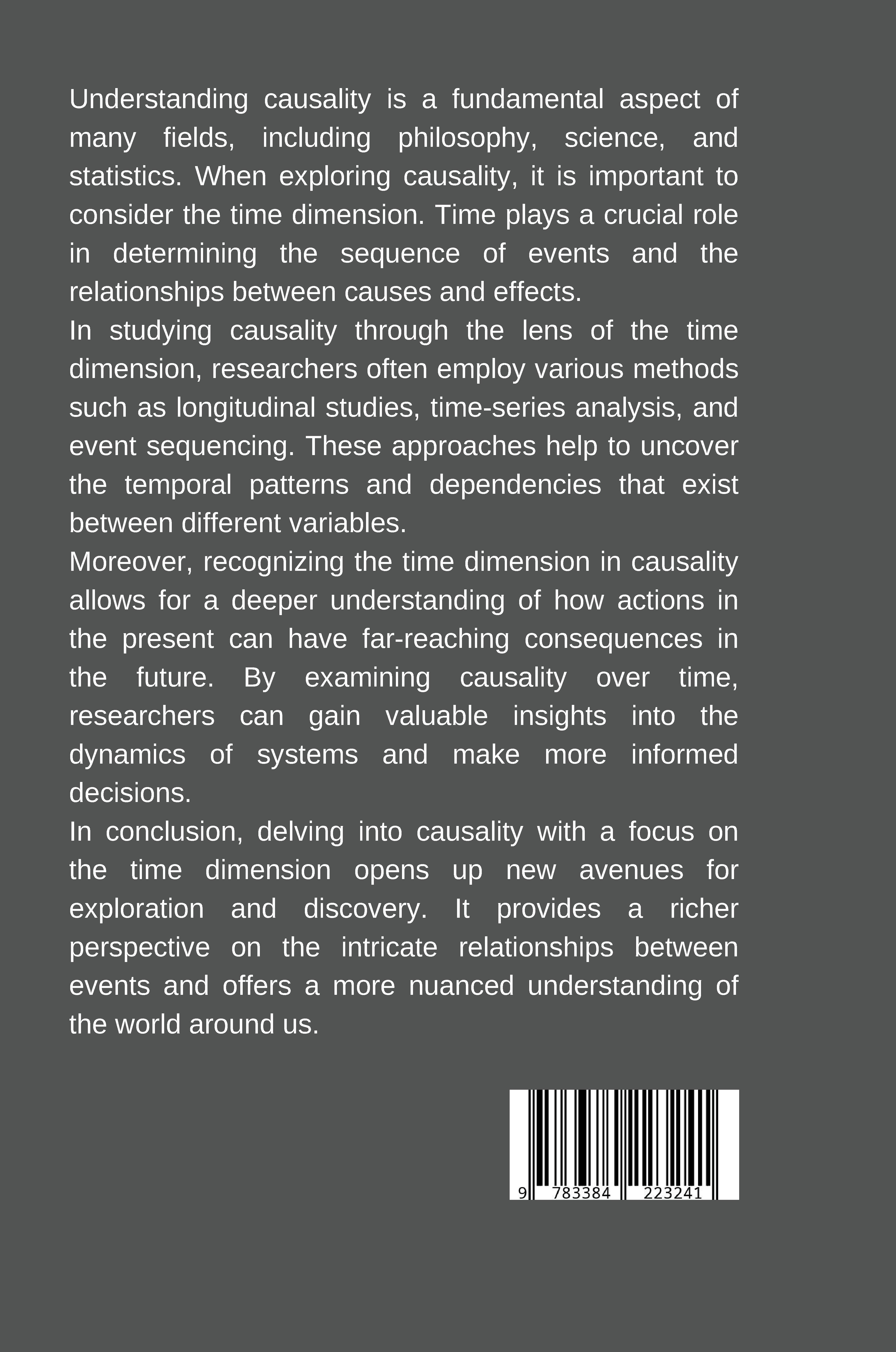 Rückseitencover Time's Hidden Causes