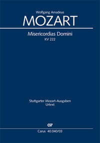 Vorderes Coverbild Misericordias Domini (Klavierauszug)