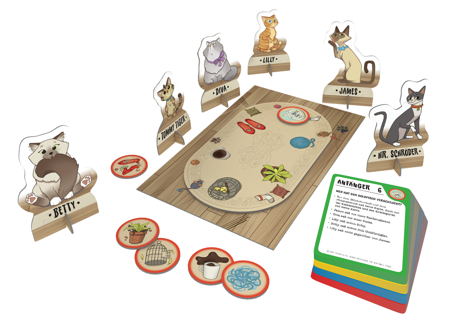 Beispielinhalt (Bild) ThinkFun Cat Crimes - Konzentrationsspiel ab 8 Jahre