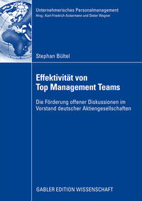 Vorderes Coverbild Effektivität von Top Management Teams
