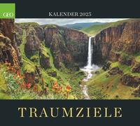 Vorderes Coverbild GEO - Traumziele Wandkalender 2025, 50x45cm, Posterkalender mit den Traumzielen dieser Welt, jeder Monat präsentiert ein anderes Sehnsuchtsziel