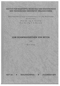 Vorderes Coverbild Zum Schwingkriechen von Beton