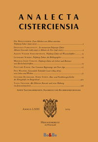 Vorderes Coverbild Analecta Cisterciensia 63 (2013)