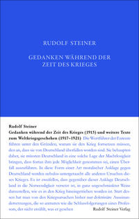 Vorderes Coverbild Gedanken während der Zeit des Krieges (1915) und weitere Texte zum Weltgeschehen (1917-1921)