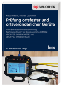 Vorderes Coverbild Prüfung ortsfester und ortsveränderlicher Geräte