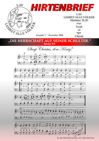 Vorderes Coverbild "Die Herrschaft auf Seiner Schulter" Jesaja 9,6