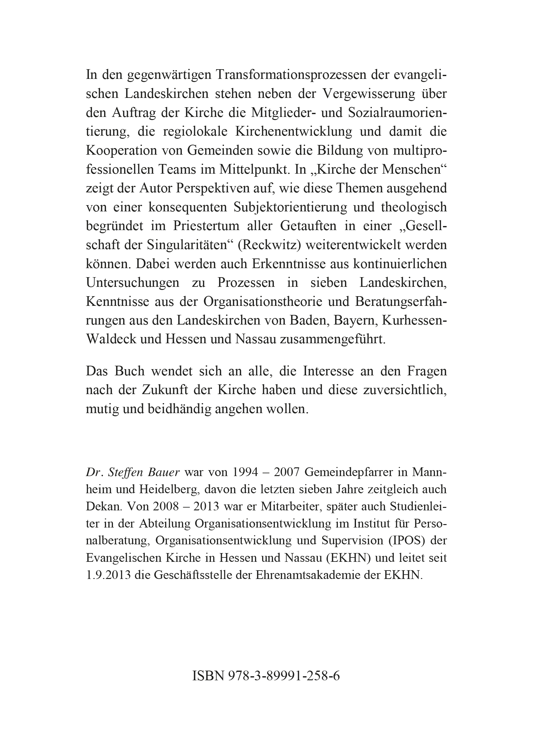 Rückseitencover Kirche der Menschen zuversichtlich, mutig, beidhändig ermöglichen