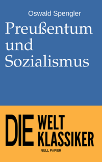 Vorderes Coverbild Preußentum und Sozialismus