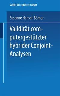 Vorderes Coverbild Validität computergestützter hybrider Conjoint-Analysen